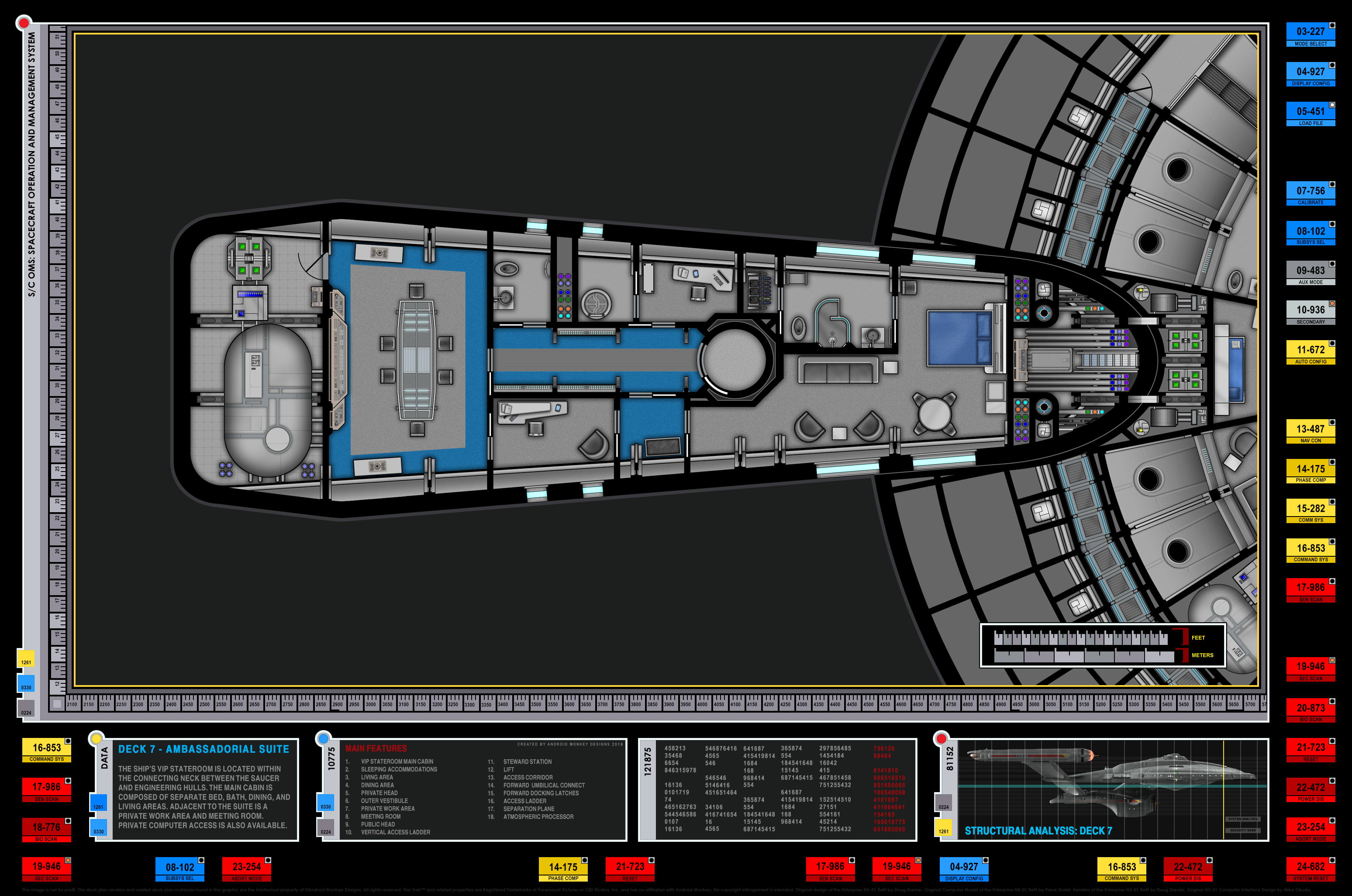 Enterprise NX-01 Refit Ambassadorial Suite Detail Plan.